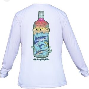 WTF‎ - What The Fin? Long-Sleeve Performance Wicking Shirt Dive In NWT S